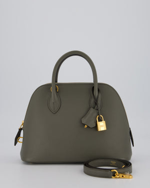 Hermès Bolide 25 Bag in Gris Meyer Evercolour Leather with Gold Hardware
