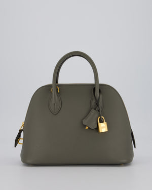 Hermès Bolide 25 Bag in Gris Meyer Evercolour Leather with Gold Hardware
