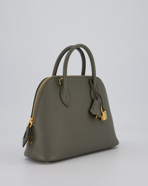 Hermès Bolide 25 Bag in Gris Meyer Evercolour Leather with Gold Hardware