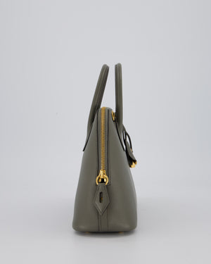 Hermès Bolide 25 Bag in Gris Meyer Evercolour Leather with Gold Hardware