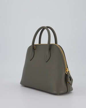 Hermès Bolide 25 Bag in Gris Meyer Evercolour Leather with Gold Hardware