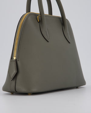 Hermès Bolide 25 Bag in Gris Meyer Evercolour Leather with Gold Hardware