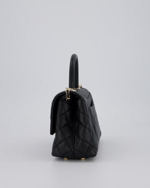 Chanel Small Coco Top Handle In Caviar Quilted Leather with Champagne Gold Hardware