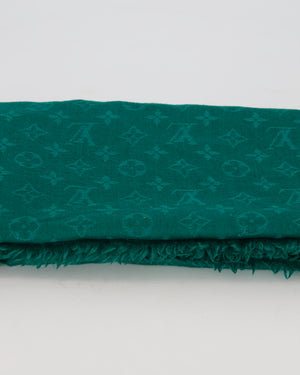 Louis Vuitton Green Scarf with LV Logo Detail