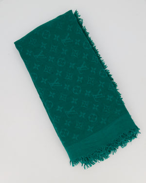 Louis Vuitton Green Scarf with LV Logo Detail