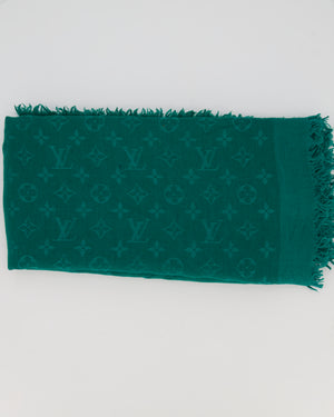 Louis Vuitton Green Scarf with LV Logo Detail