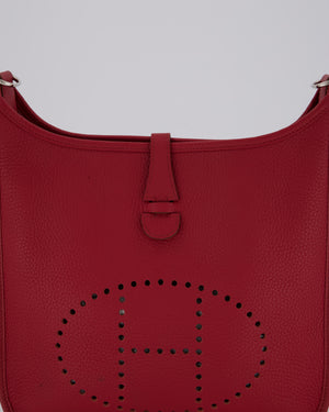 Hermès Evelyne III 29 Bag in Rouge Grenat Clemence Leather with Palladium Hardware