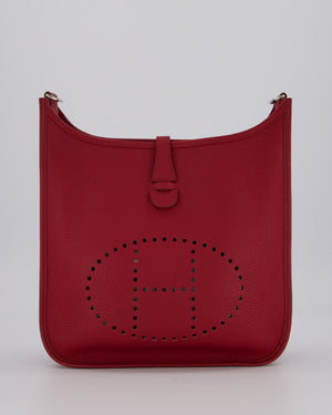 Hermès Evelyne III 29 Bag in Rouge Grenat Clemence Leather with Palladium Hardware
