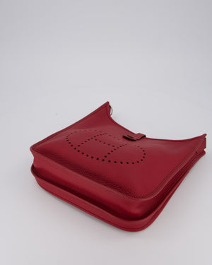 Hermès Evelyne III 29 Bag in Rouge Grenat Clemence Leather with Palladium Hardware