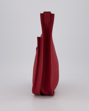 Hermès Evelyne III 29 Bag in Rouge Grenat Clemence Leather with Palladium Hardware