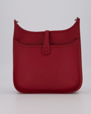 Hermès Evelyne III 29 Bag in Rouge Grenat Clemence Leather with Palladium Hardware