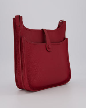 Hermès Evelyne III 29 Bag in Rouge Grenat Clemence Leather with Palladium Hardware