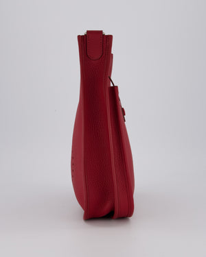 Hermès Evelyne III 29 Bag in Rouge Grenat Clemence Leather with Palladium Hardware