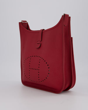 Hermès Evelyne III 29 Bag in Rouge Grenat Clemence Leather with Palladium Hardware