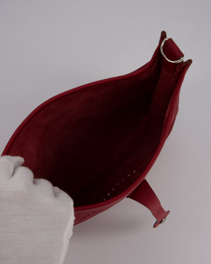Hermès Evelyne III 29 Bag in Rouge Grenat Clemence Leather with Palladium Hardware