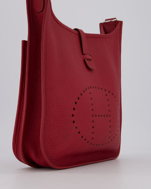 Hermès Evelyne III 29 Bag in Rouge Grenat Clemence Leather with Palladium Hardware