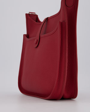 Hermès Evelyne III 29 Bag in Rouge Grenat Clemence Leather with Palladium Hardware