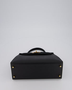 Hermès Kelly 28 Sellier Bag in Noir Epsom Leather with Gold Hardware