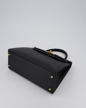 Hermès Kelly 28 Sellier Bag in Noir Epsom Leather with Gold Hardware