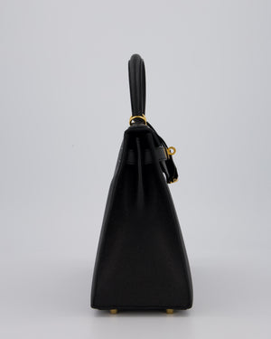 Hermès Kelly 28 Sellier Bag in Noir Epsom Leather with Gold Hardware
