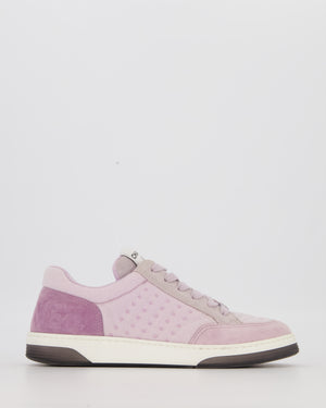 Chanel 22P Lilac Suede Trainers with Logo Detail Size EU 37.5