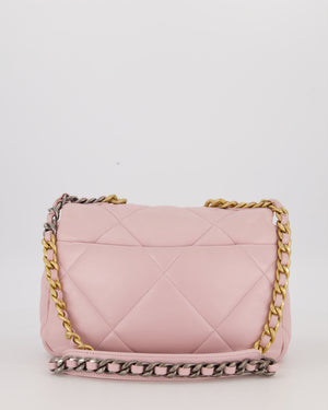 Chanel Small 19 Flap Bag in Light Pink Goatskin Quilted Leather with Mixed Hardware