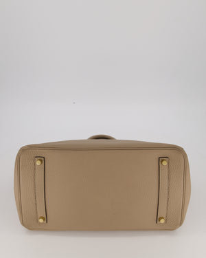 Hermès Birkin 35 Retourne Bag in Trench Togo Leather with Gold Hardware
