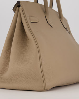 Hermès Birkin 35 Retourne Bag in Trench Togo Leather with Gold Hardware