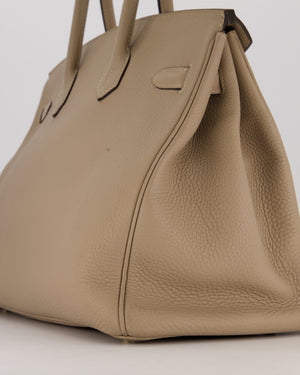 Hermès Birkin 35 Retourne Bag in Trench Togo Leather with Gold Hardware