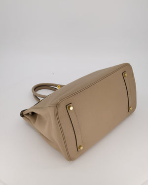 Hermès Birkin 35 Retourne Bag in Trench Togo Leather with Gold Hardware