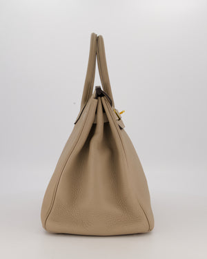 Hermès Birkin 35 Retourne Bag in Trench Togo Leather with Gold Hardware
