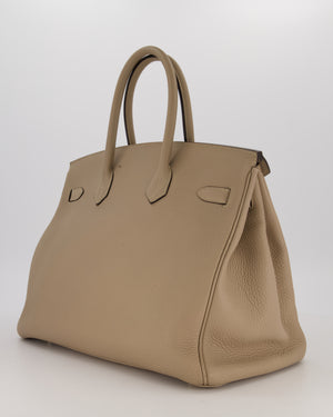 Hermès Birkin 35 Retourne Bag in Trench Togo Leather with Gold Hardware