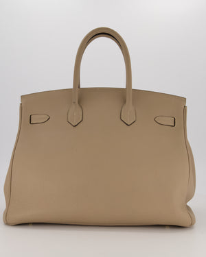 Hermès Birkin 35 Retourne Bag in Trench Togo Leather with Gold Hardware
