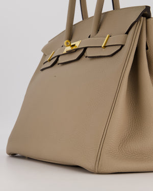 Hermès Birkin 35 Retourne Bag in Trench Togo Leather with Gold Hardware