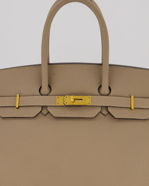 Hermès Birkin 35 Retourne Bag in Trench Togo Leather with Gold Hardware