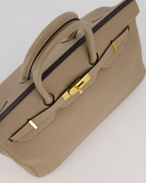Hermès Birkin 35 Retourne Bag in Trench Togo Leather with Gold Hardware
