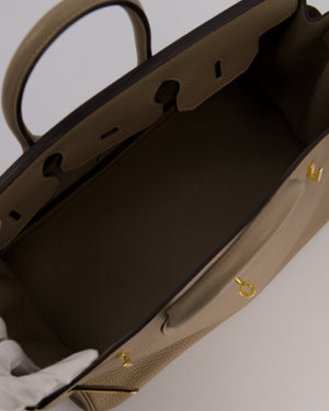 Hermès Birkin 35 Retourne Bag in Trench Togo Leather with Gold Hardware