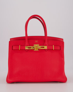 *RARE* Hermès Birkin 30 Retourne Bag in Rose Extreme Clemence Leather with Gold Hardware