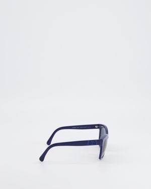 Chanel Blue 5551U Rectangular Sunglasses with CC Logo Details