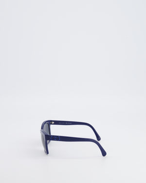 Chanel Blue 5551U Rectangular Sunglasses with CC Logo Details