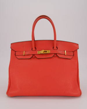 *FIRE PRICE* Hermès Birkin Retourne 35 Bag in Rose Jaipur Togo Leather with Gold Hardware