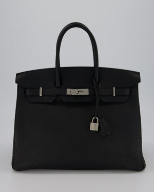 Hermès Birkin 35 Bag in Black Togo Leather with Palladium Hardware