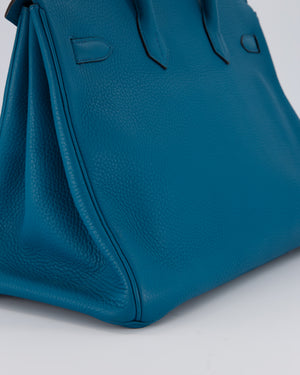Hermès Birkin 35cm Bag in Blue Petrole Togo Leather with Palladium Hardware