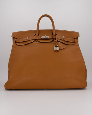 Hermès Haut à Courroies HAC 40 Bag in Gold Togo Leather with Palladium Hardware