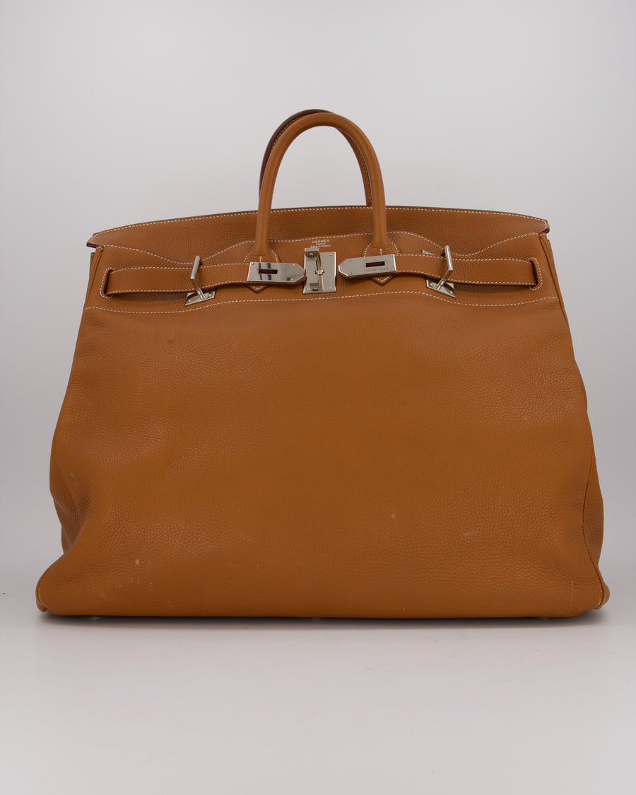 Hermès Haut à Courroies HAC 40 Bag in Gold Togo Leather with Palladium Hardware