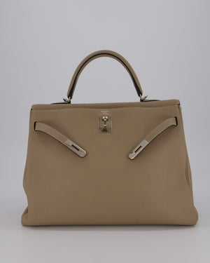 Hermès Kelly 32 Retourne Bag in Gris Tourterelle Togo Leather with Palladium Hardware
