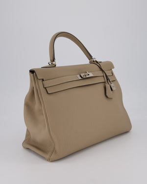 Hermès Kelly 32 Retourne Bag in Gris Tourterelle Togo Leather with Palladium Hardware