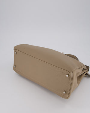 Hermès Kelly 32 Retourne Bag in Gris Tourterelle Togo Leather with Palladium Hardware