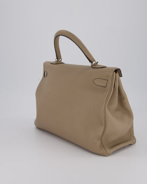 Hermès Kelly 32 Retourne Bag in Gris Tourterelle Togo Leather with Palladium Hardware