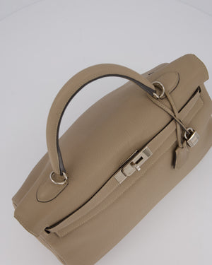 Hermès Kelly 32 Retourne Bag in Gris Tourterelle Togo Leather with Palladium Hardware
